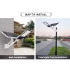 Lampadaire Solaire Exterieur 1000w 500w 300w Powered Integrated Waterproof Lamp Outdoor All in One Solar Street Light with Panel