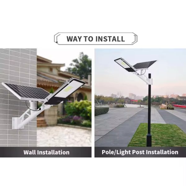 Lampadaire Solaire Exterieur 1000w 500w 300w Powered Integrated Waterproof Lamp Outdoor All in One Solar Street Light with Panel