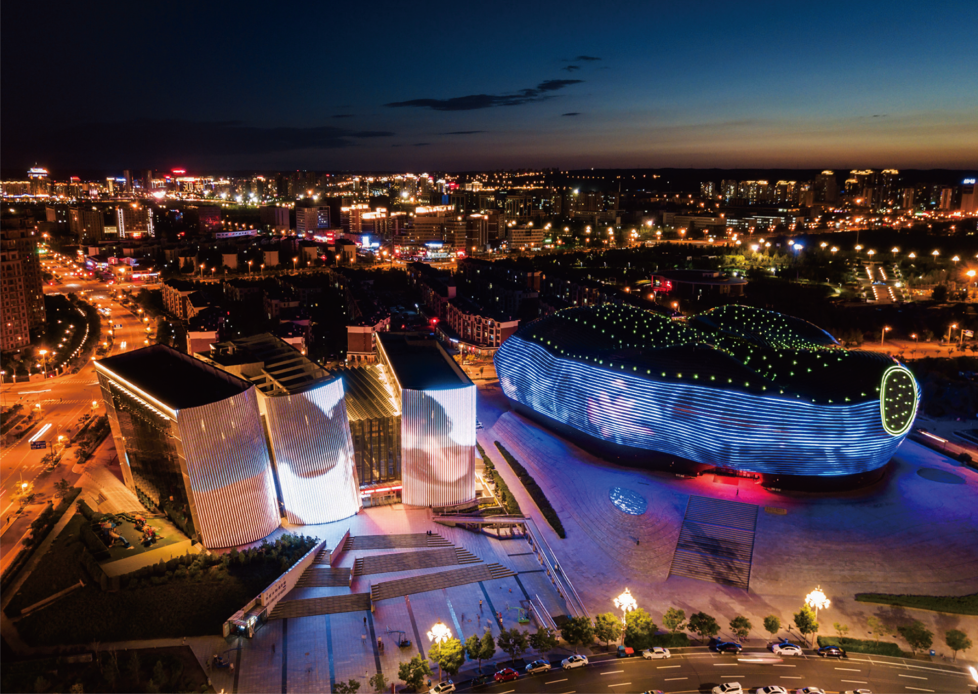 Illuminating Ordos Kangbashi: A Nightscape Transformation by Shenzhou Traffic Engineering Group